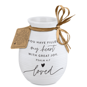Textured Ceramic Vase With Meaningful Message Of Hope