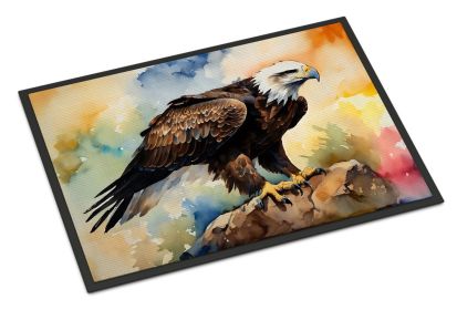 NEW Eagle Doormat Front Door Mat Indoor Outdoor Rugs for Entryway, Non Slip Washable Low Pile, 18H X 27W