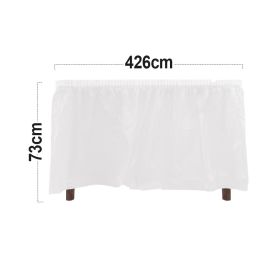 Plastic Table Apron 12PC White (Color: White)